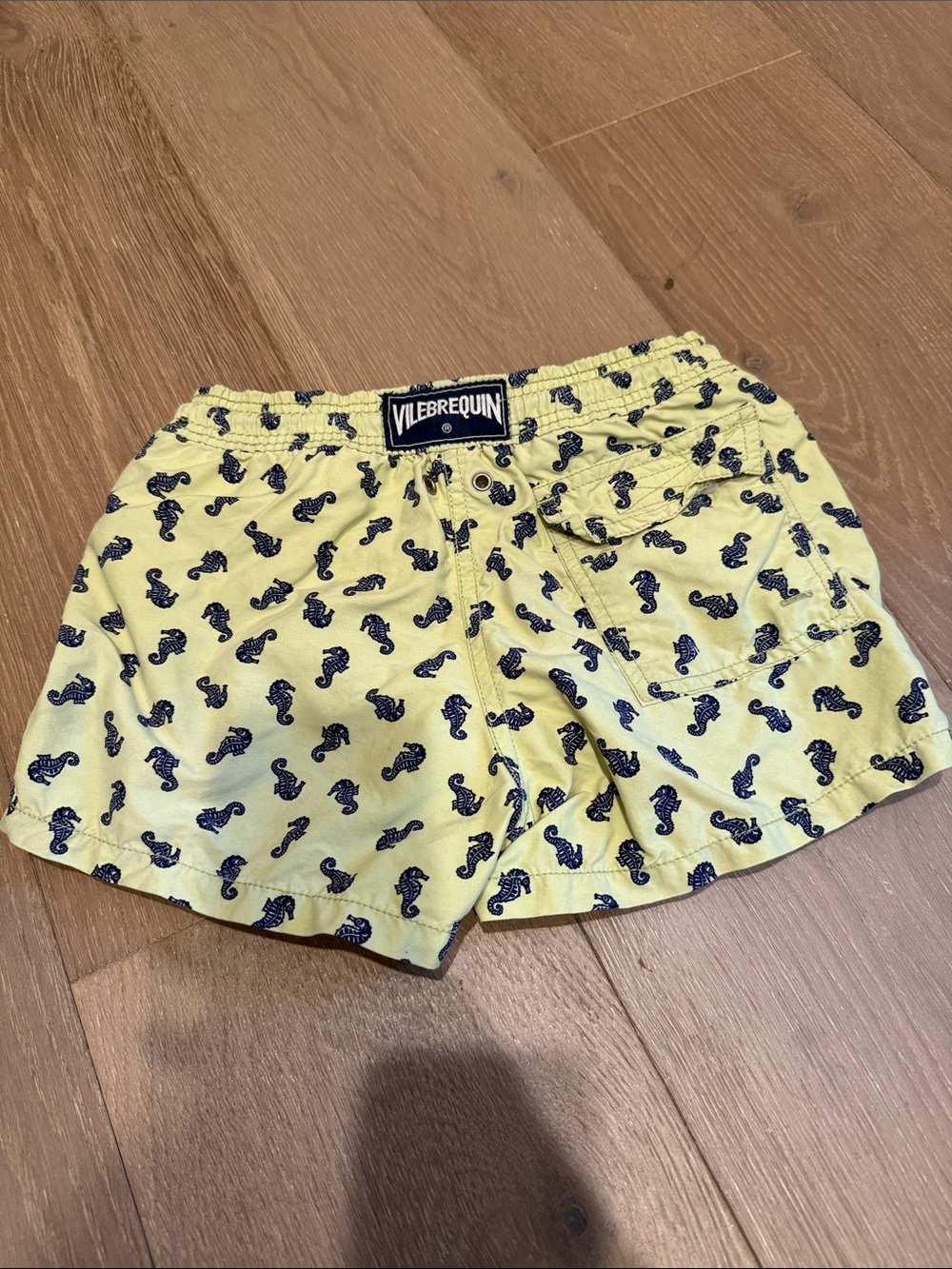 Vilebrequin Green & Navy Seahorse Print Kids Swim Shorts Size 6